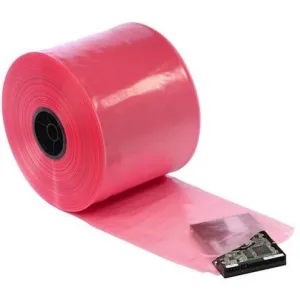 2 mil Pink Anti-Static ESD Poly Tubing. 18" x 2150'/RL