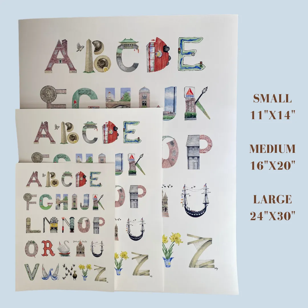 A-Z Boston Print