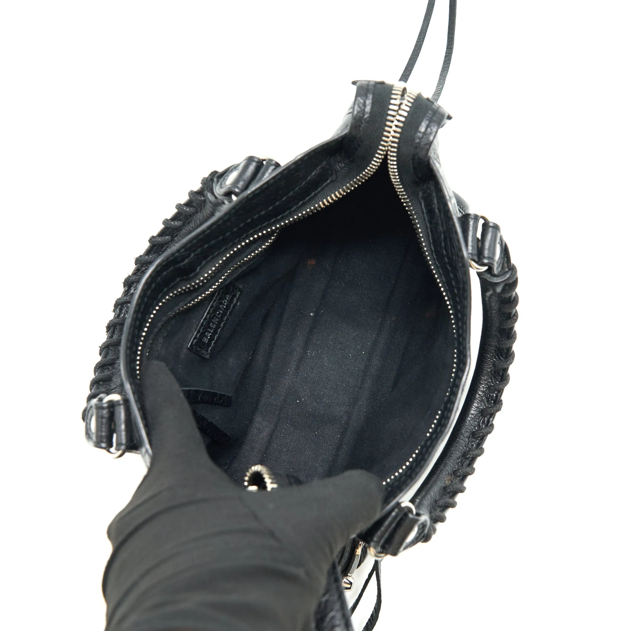 Balenciaga Mini City Crossbody Bag Black SHW