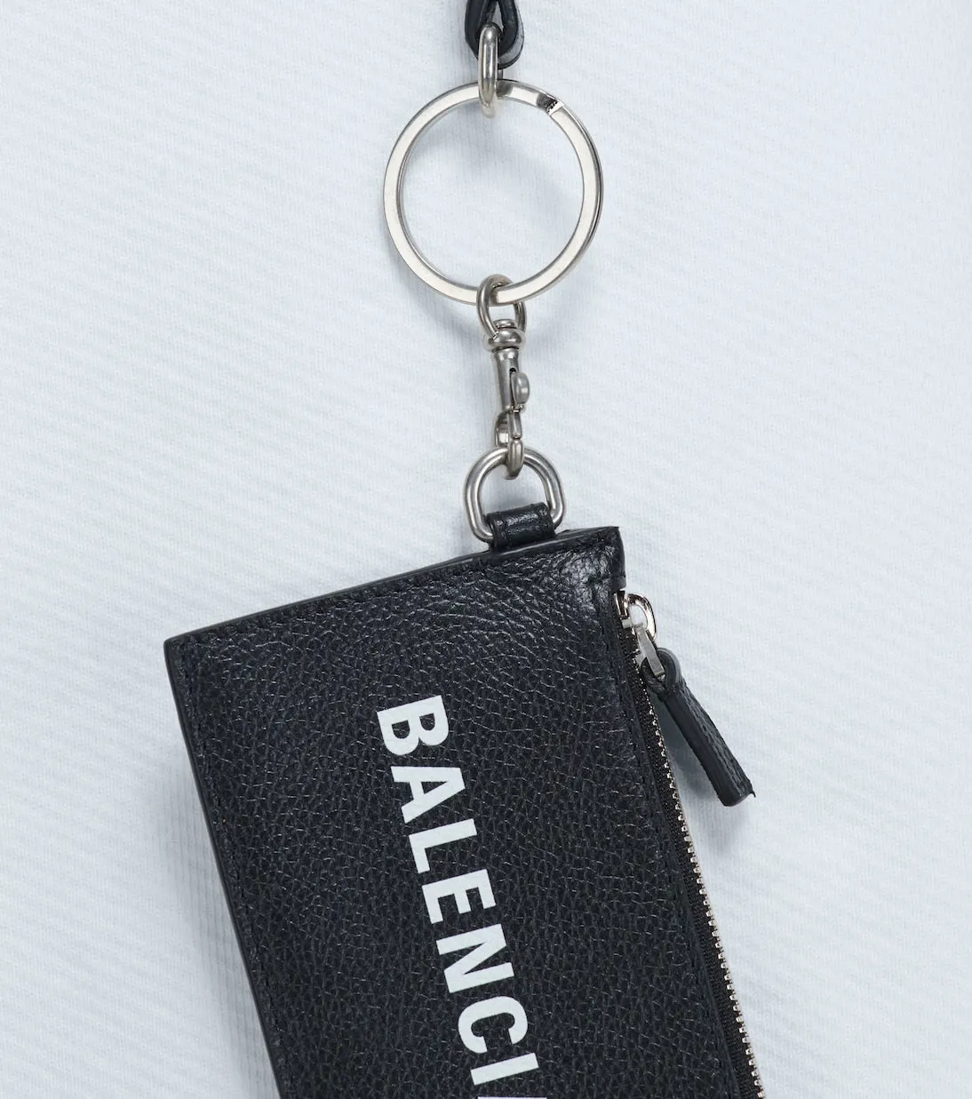 Bank card holder on keychain Balenciaga, black
