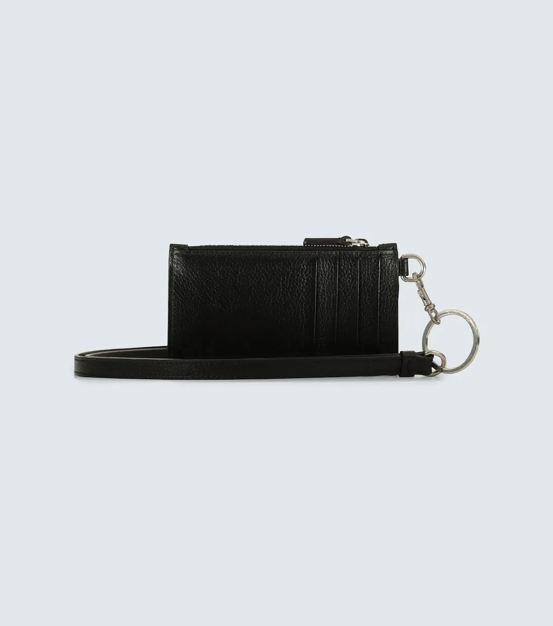 Bank card holder on keychain Balenciaga, black