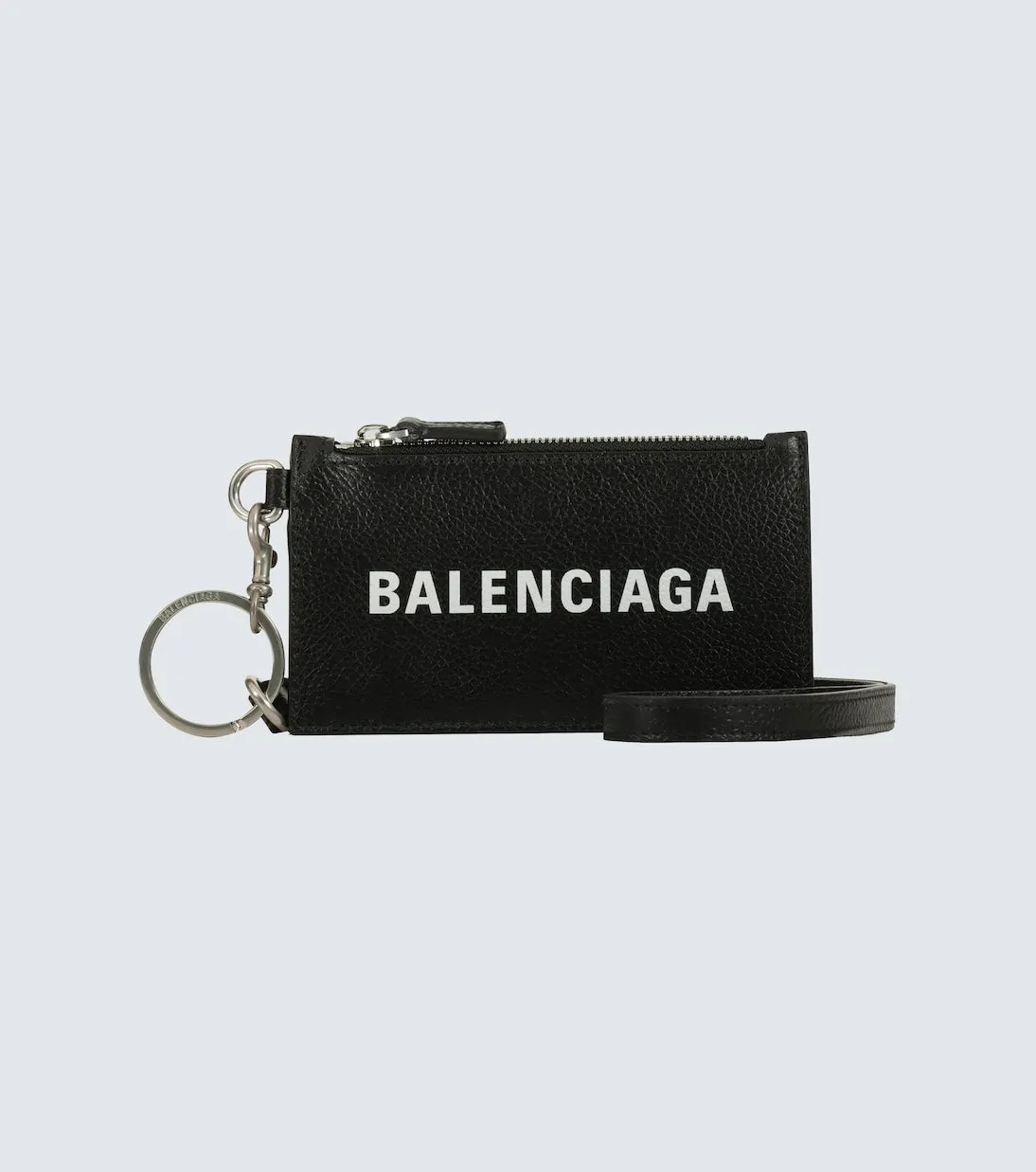 Bank card holder on keychain Balenciaga, black