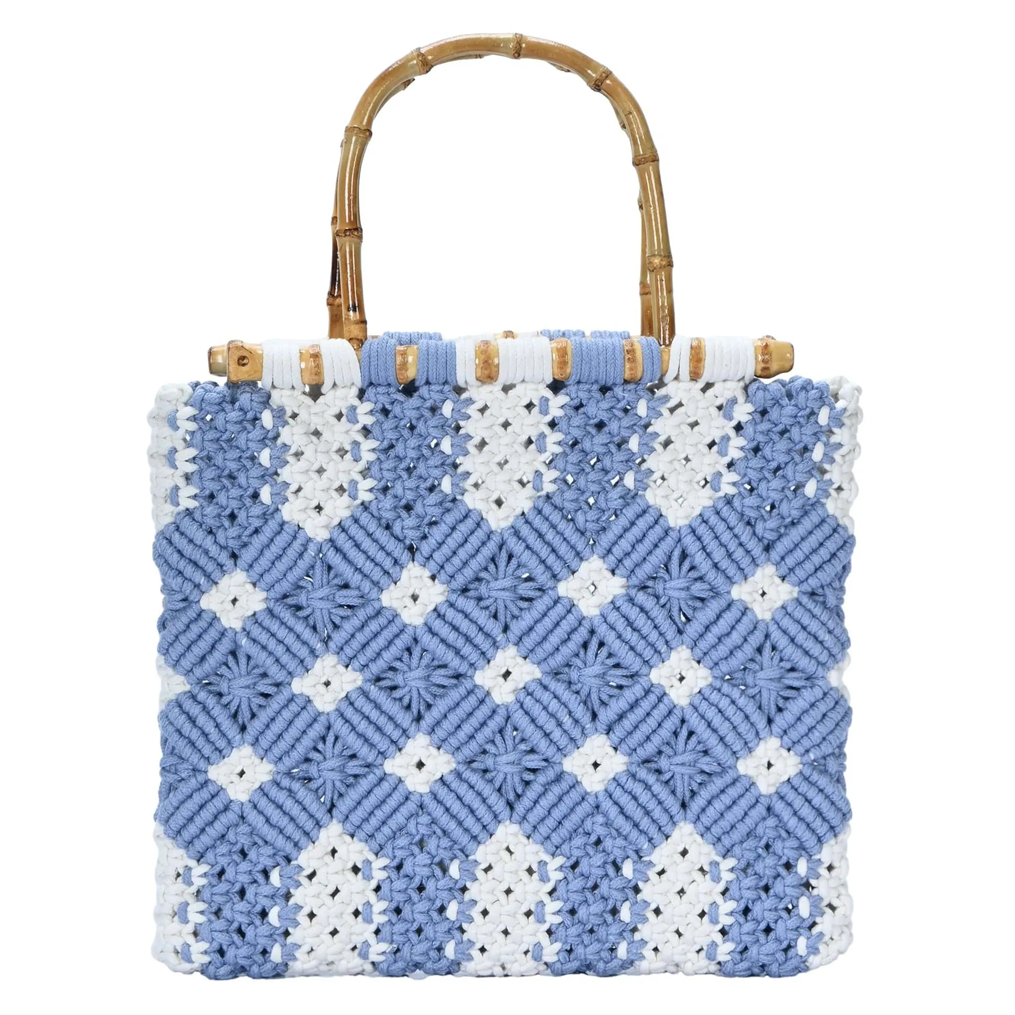BGW6613 Naomi Macrame Patterned Tote Bag