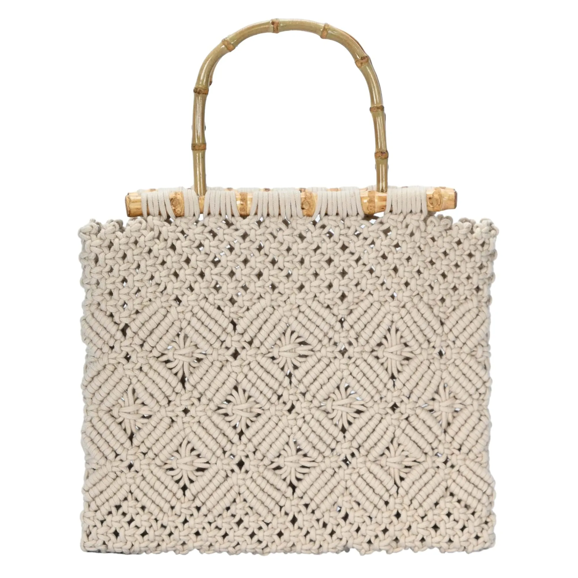 BGW6613 Naomi Macrame Patterned Tote Bag