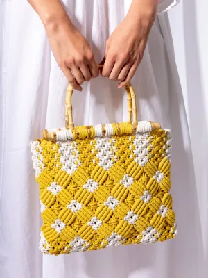 BGW6613 Naomi Macrame Patterned Tote Bag
