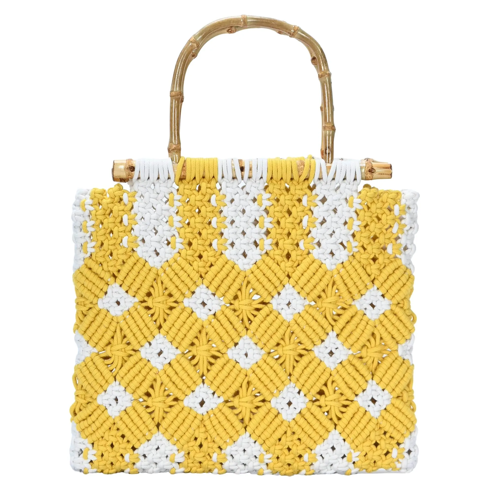 BGW6613 Naomi Macrame Patterned Tote Bag