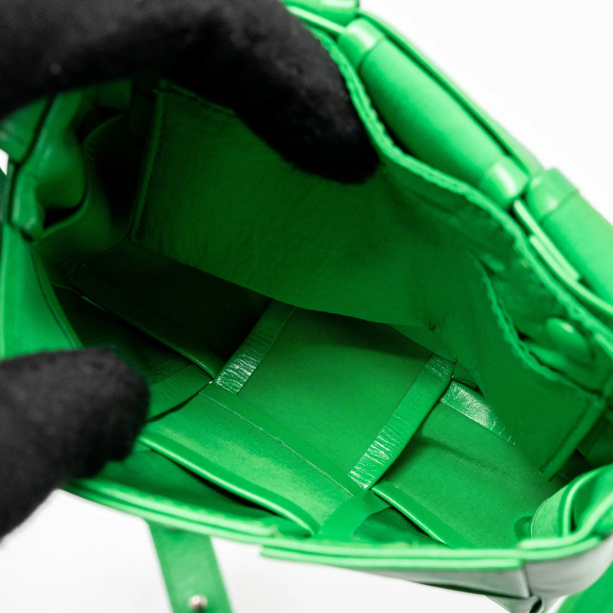 Bottega Veneta Intreccio Cassette Mini Bag Lambskin Green