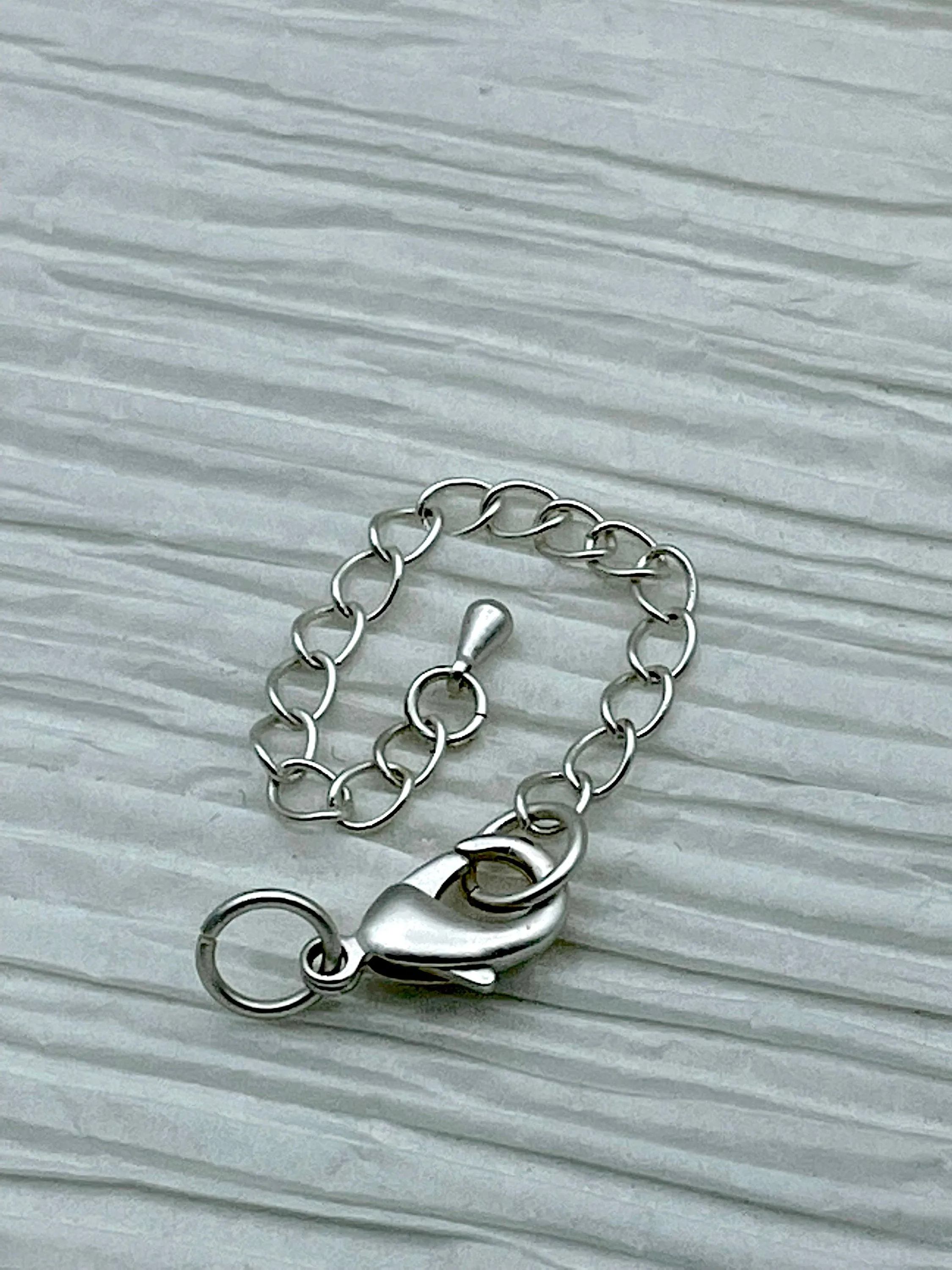 Brass Lobster Clasp with Extender Chain, Lobster Clasp with Chain Extender,Lobster Clasp, Jewelry Clasps, Findings, 5 Finishes Fast Shipping