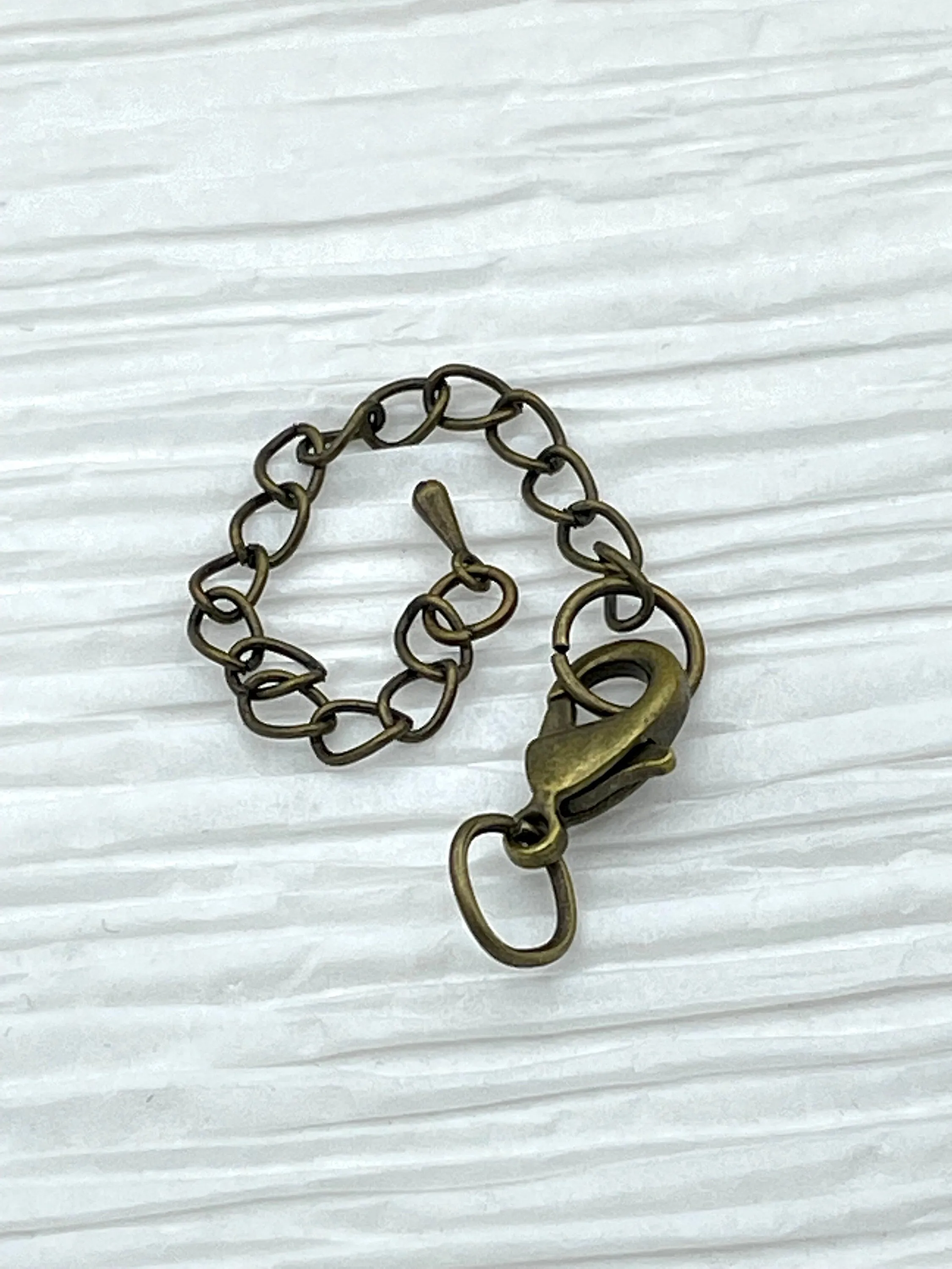 Brass Lobster Clasp with Extender Chain, Lobster Clasp with Chain Extender,Lobster Clasp, Jewelry Clasps, Findings, 5 Finishes Fast Shipping