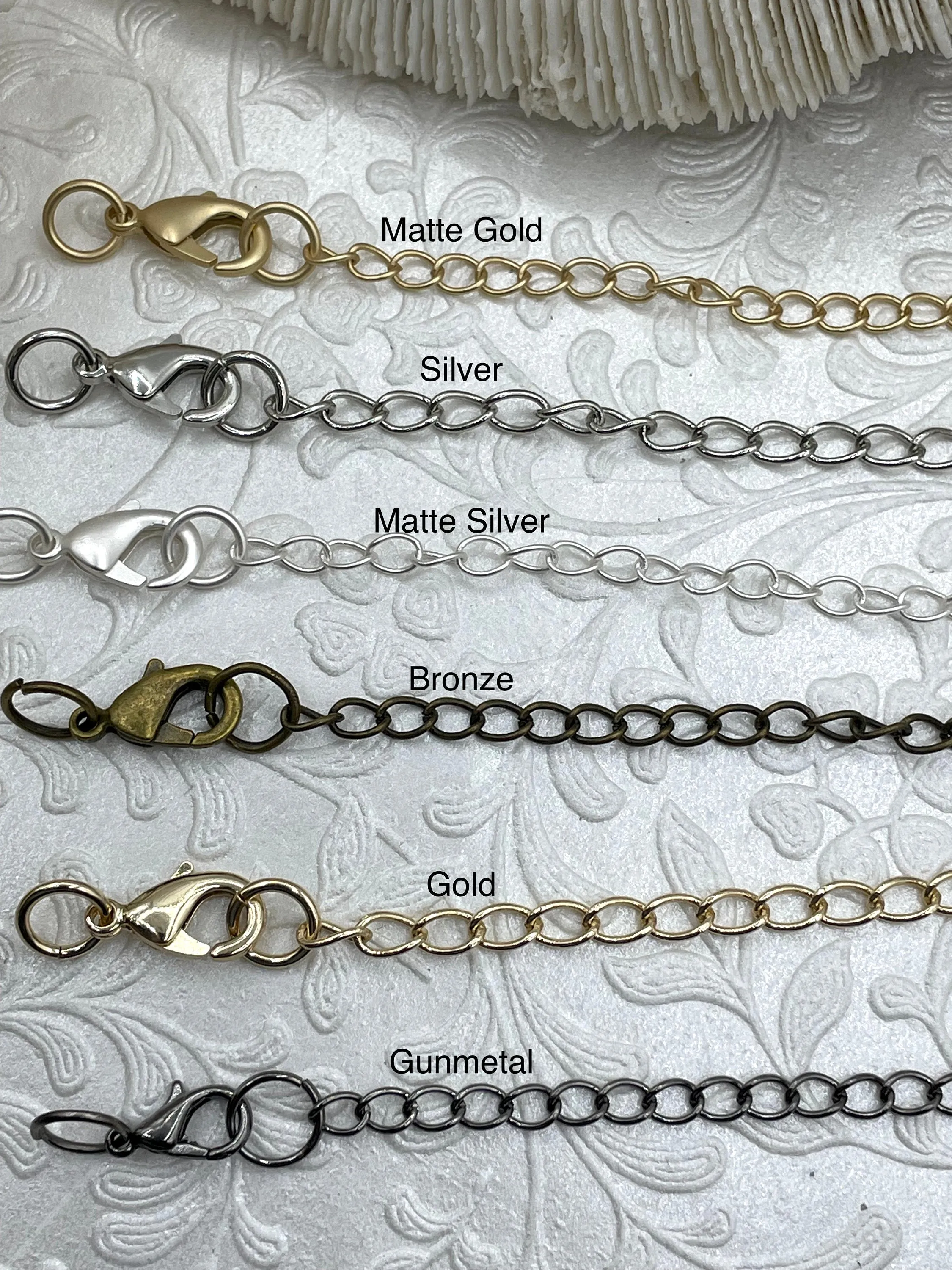 Brass Lobster Clasp with Extender Chain, Lobster Clasp with Chain Extender,Lobster Clasp, Jewelry Clasps, Findings, 5 Finishes Fast Shipping