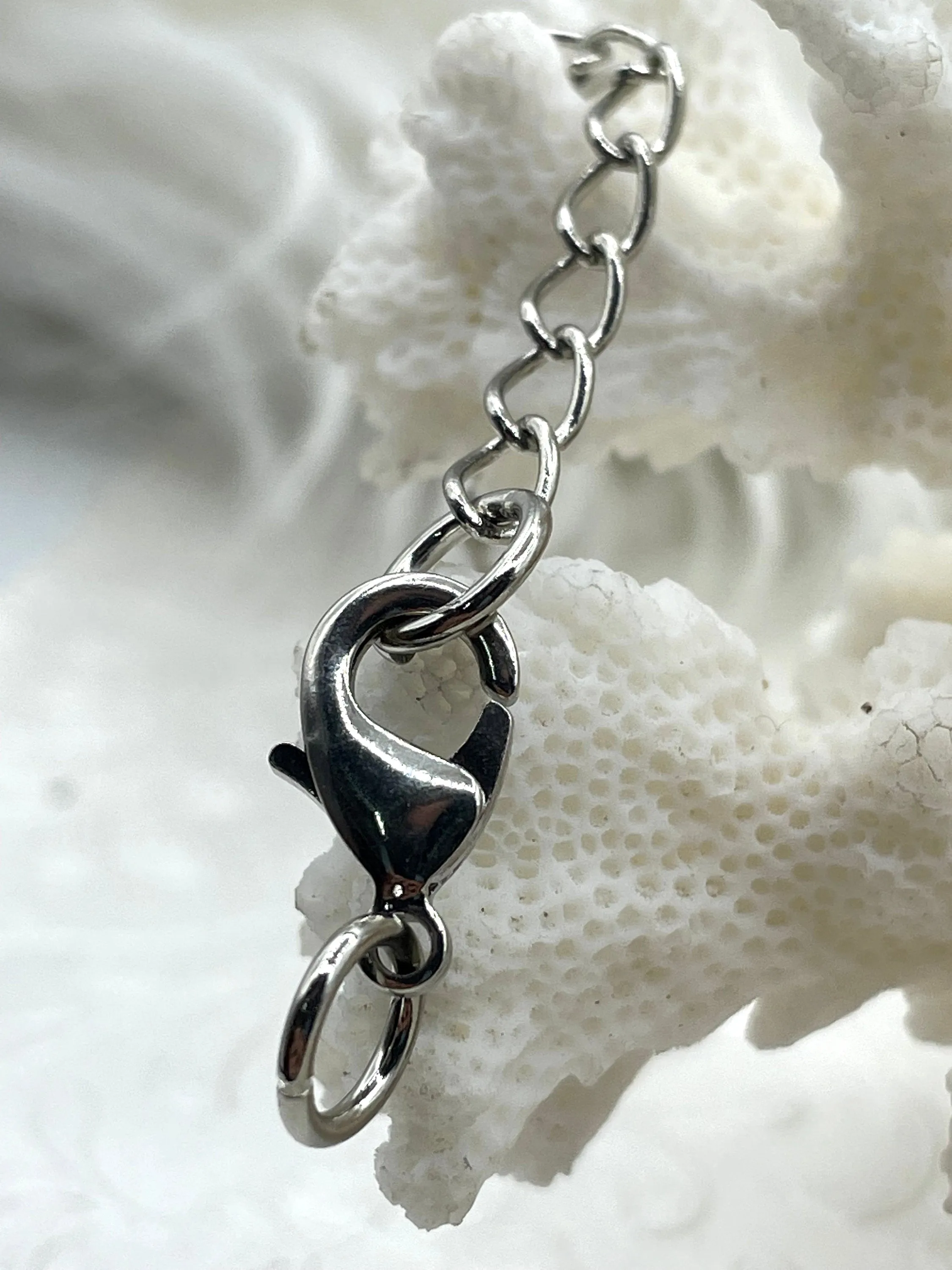 Brass Lobster Clasp with Extender Chain, Lobster Clasp with Chain Extender,Lobster Clasp, Jewelry Clasps, Findings, 5 Finishes Fast Shipping
