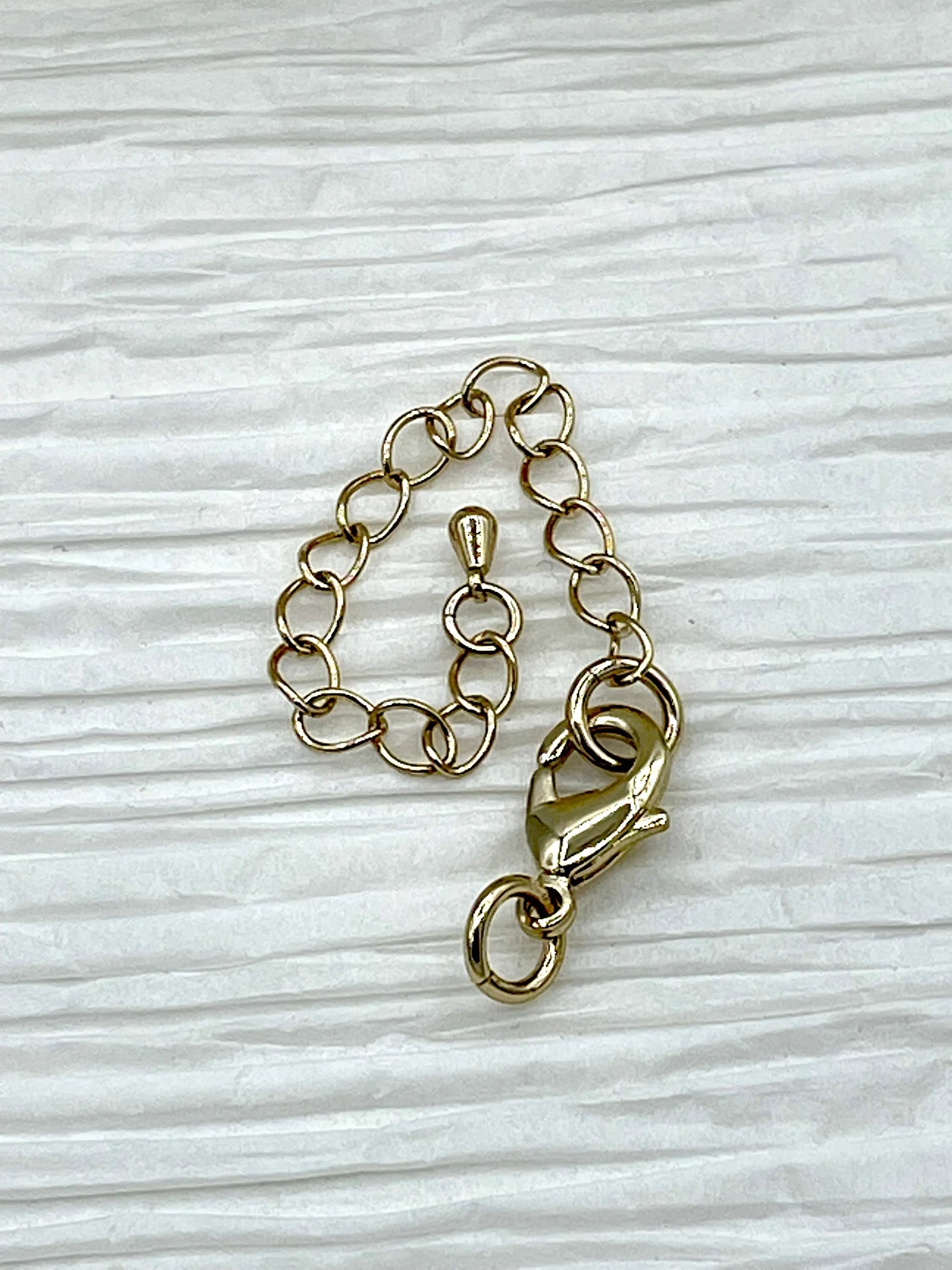 Brass Lobster Clasp with Extender Chain, Lobster Clasp with Chain Extender,Lobster Clasp, Jewelry Clasps, Findings, 5 Finishes Fast Shipping