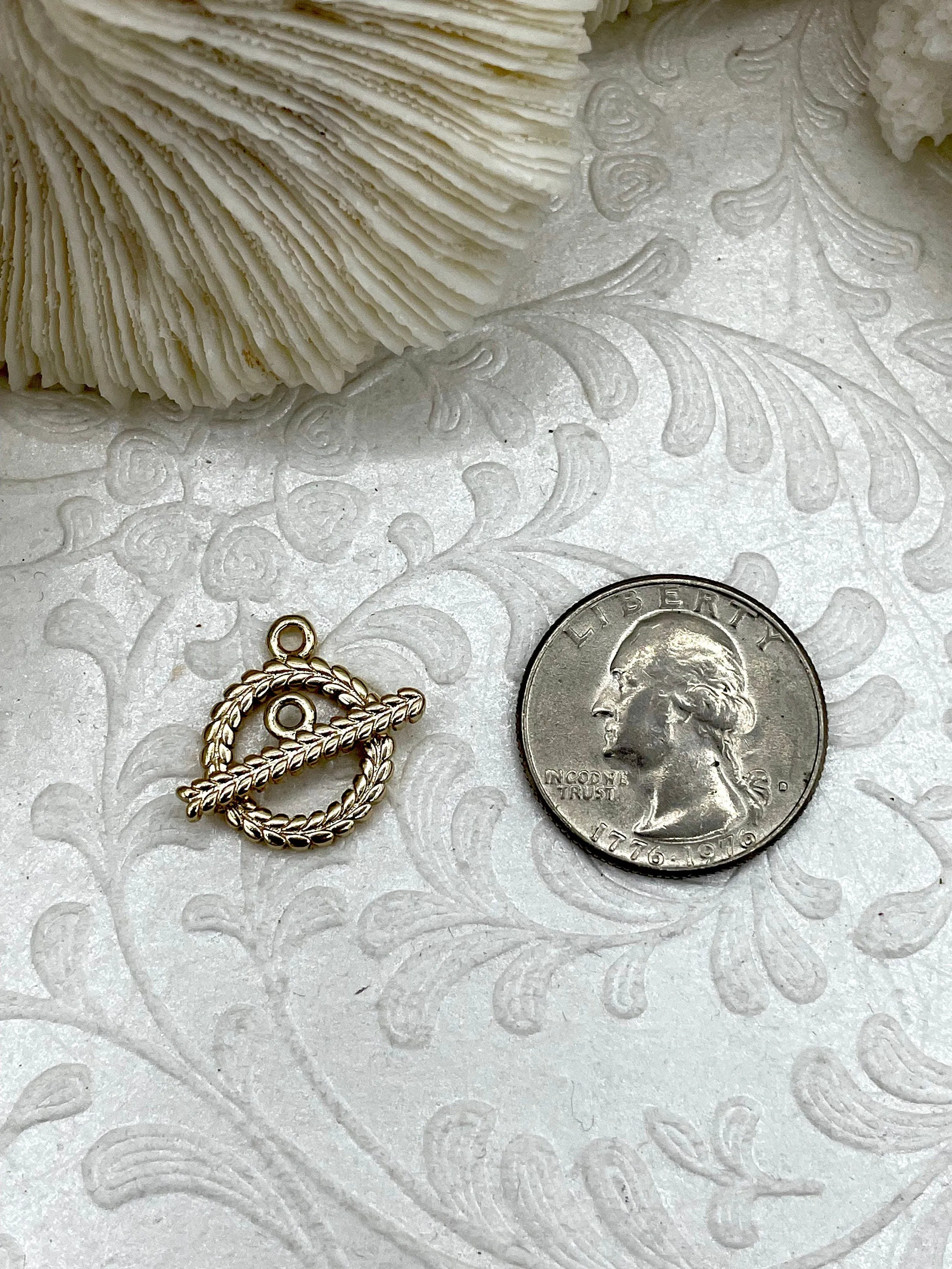 Brass Toggle 15mm, OT Clasp,  Jewelry Clasps, Connectors ,Brass Clasp, Findings, Clasp, 6 Finishes plated Fast Shipping