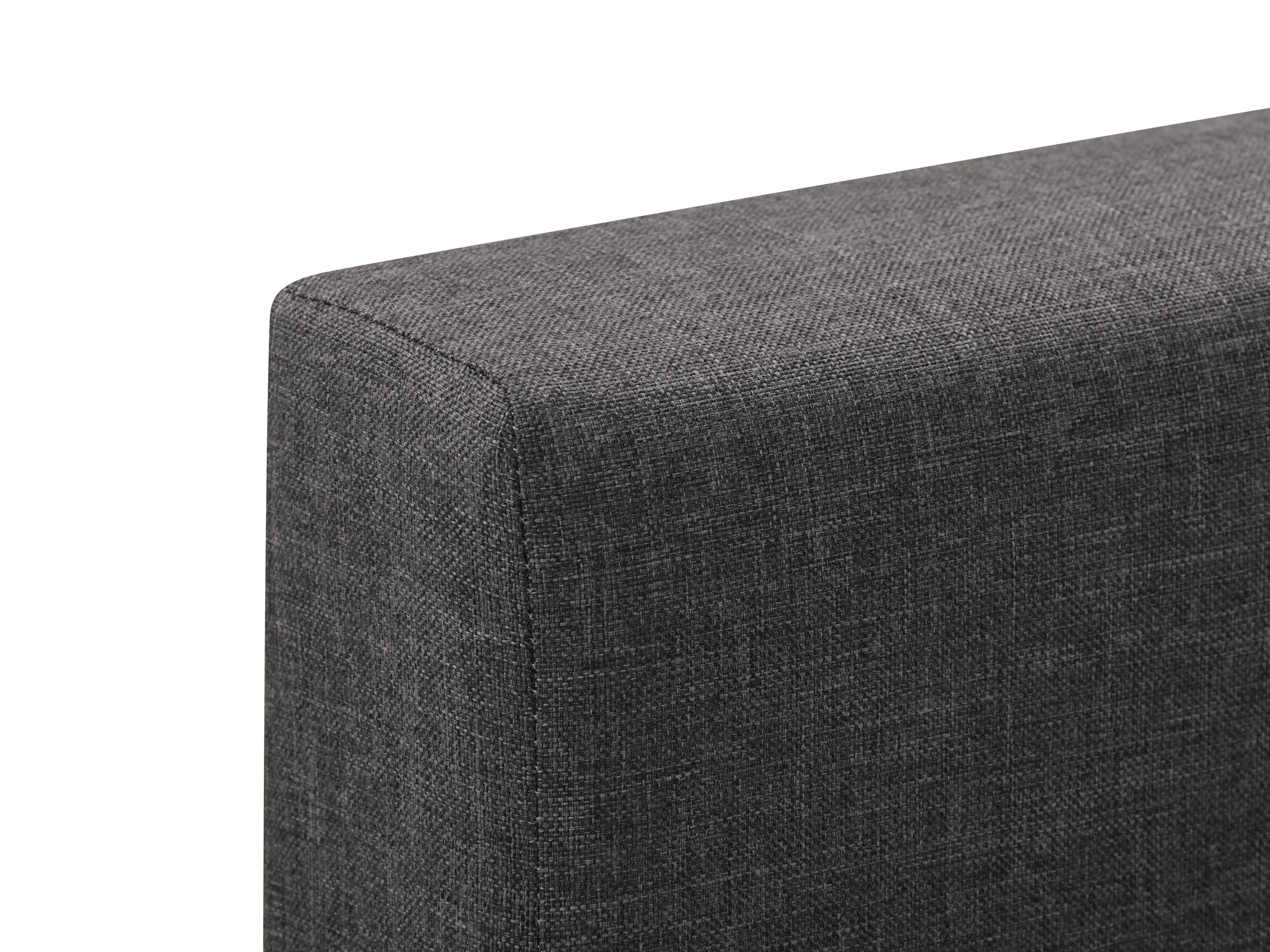 Charcoal Fabric Queen Bed with Slats