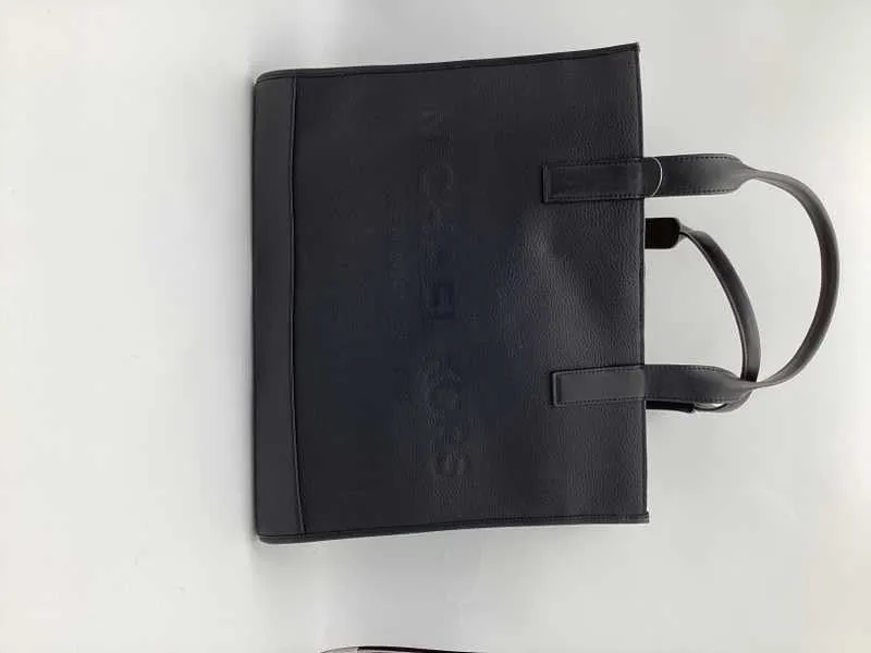 Cooper Logo Embossed Faux Pebbled Leather Tote Bag