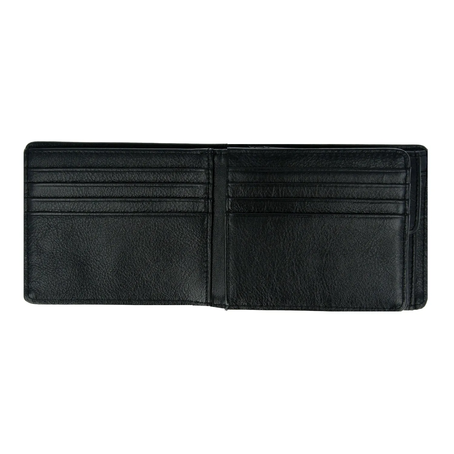 Luxurious Prime Bi-Fold Nappa Leather Wallet with Flap and Coin Pouch