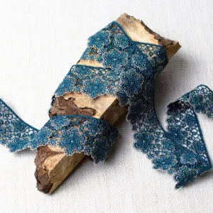 Dentelle Floral in Aegean Blue