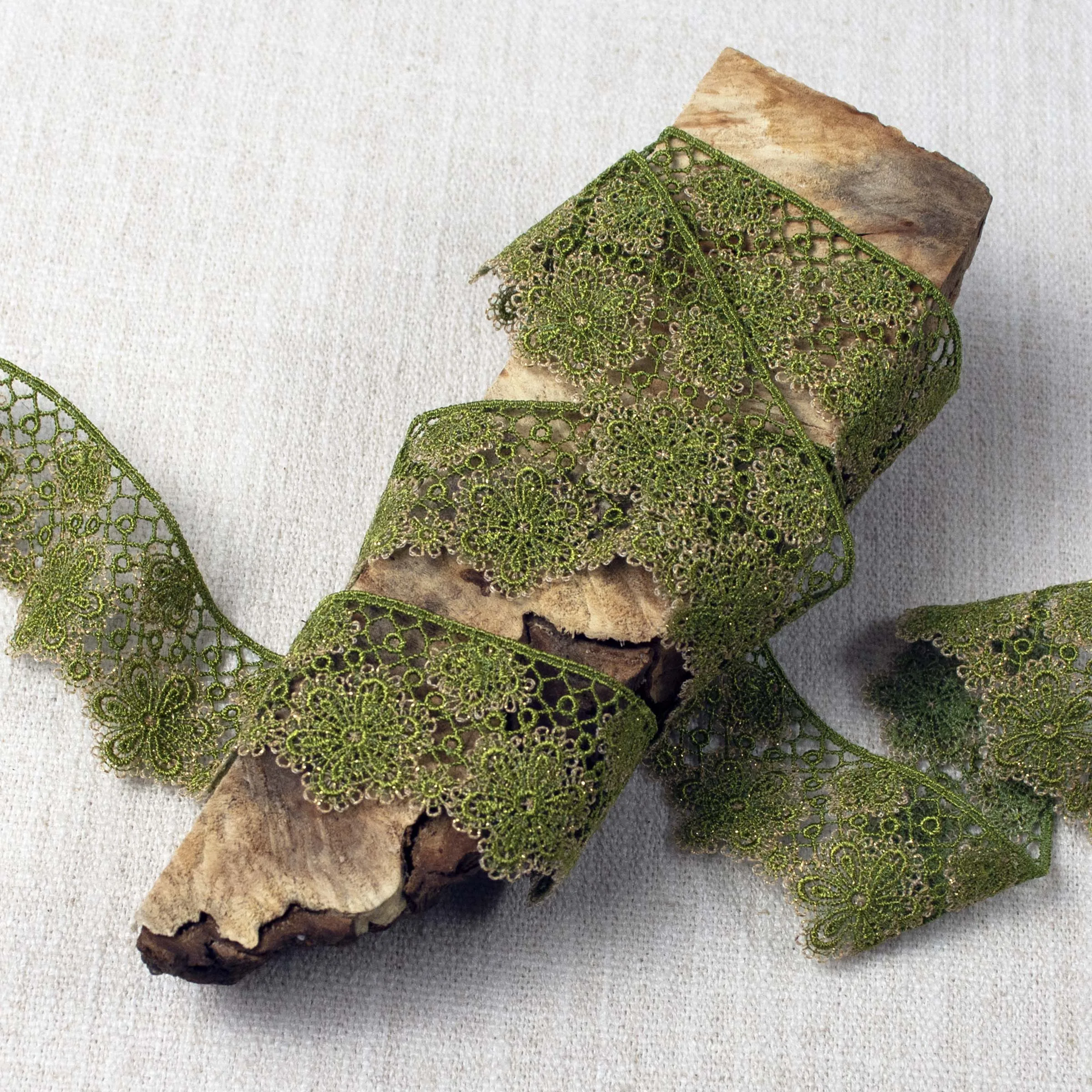 Dentelle Floral in Moss