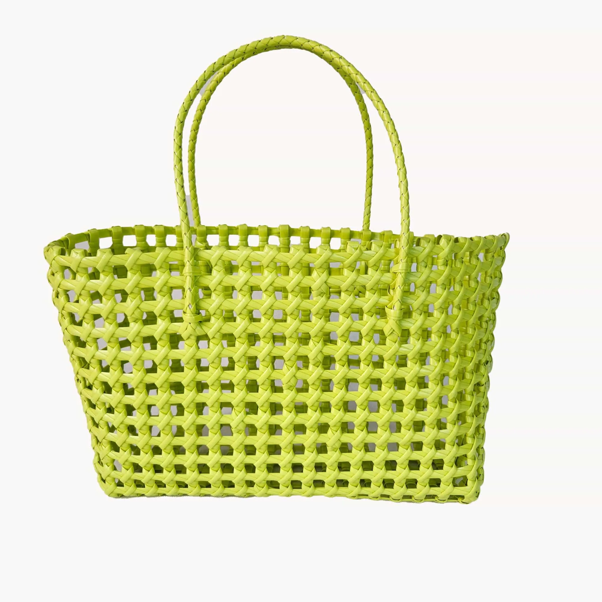 FA0005 Elysa See Through Hand Woven Eco Plastic Tote Bag