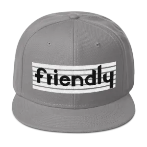 Friendly Snapback Hat: Lt Grey