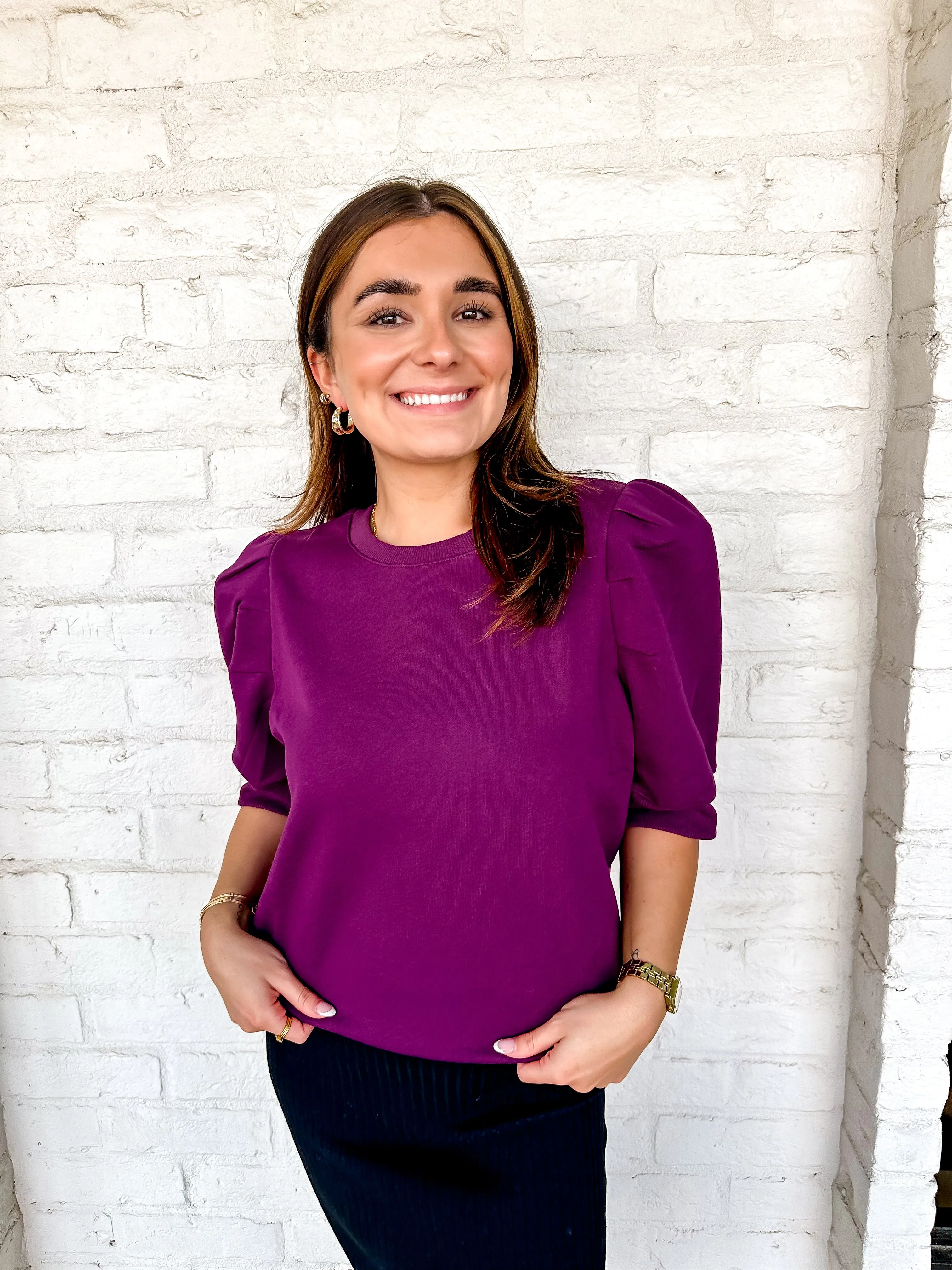 Hustle And Go Top Plum