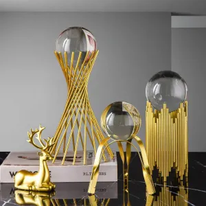 Luxury Metal Crystal Ball Crafts Style