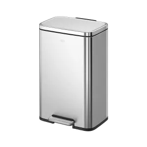 Madison 25L 20L Dual Compartment Step Trash Can - Brushed Stainless