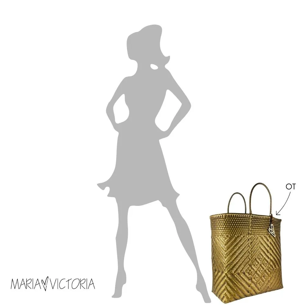 Maria Victoria | Canela Tote | Upcycled, Handwoven, Black/White/Ivory Tote