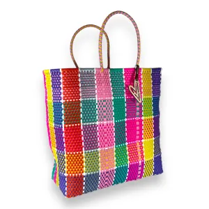 Maria Victoria | Clavel Tote | Upcycled, Handwoven, Multicolor Tote