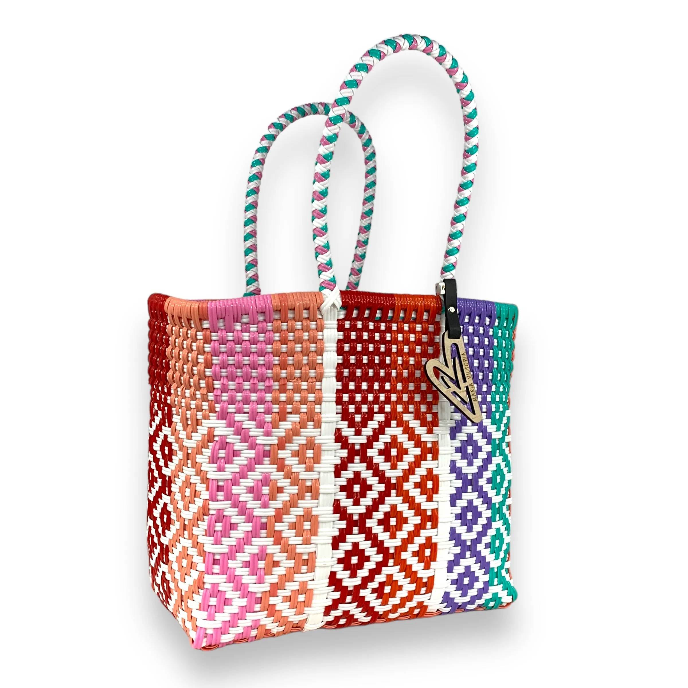 Maria Victoria | Vallarta Tote | Upcycled, Handwoven, Multicolor Tote