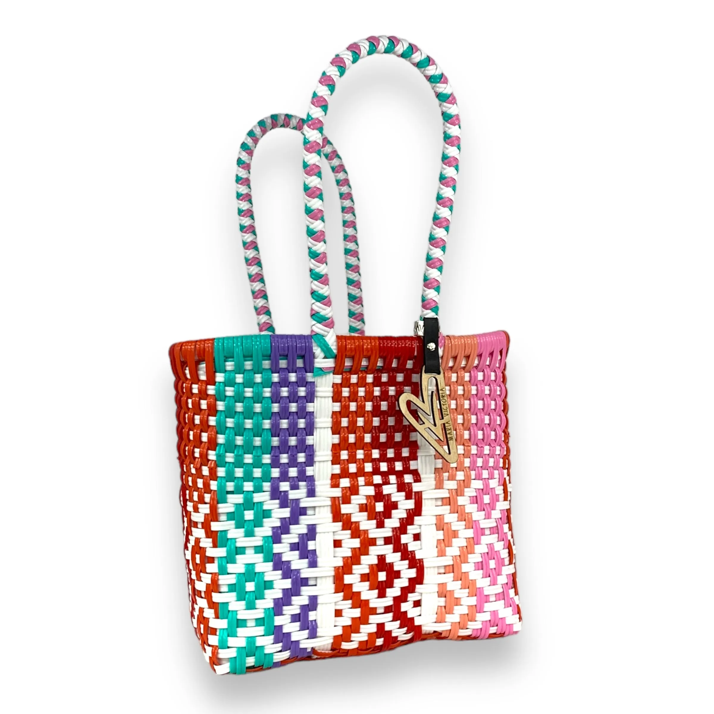 Maria Victoria | Vallarta Tote | Upcycled, Handwoven, Multicolor Tote