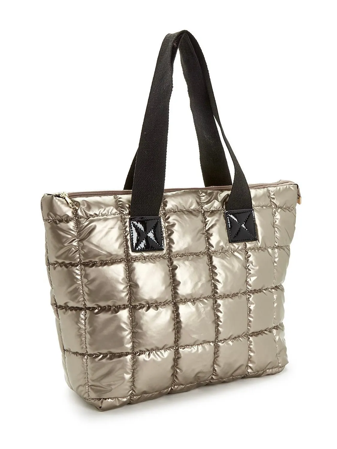 Metallic Puff Tote