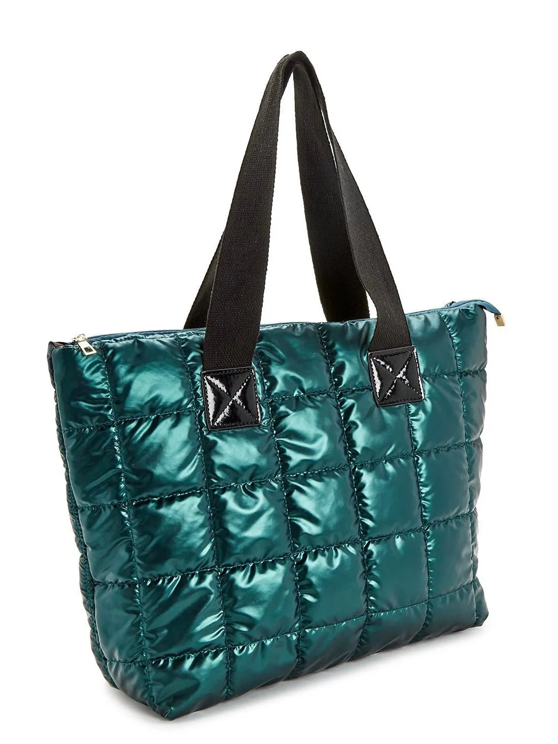 Metallic Puff Tote