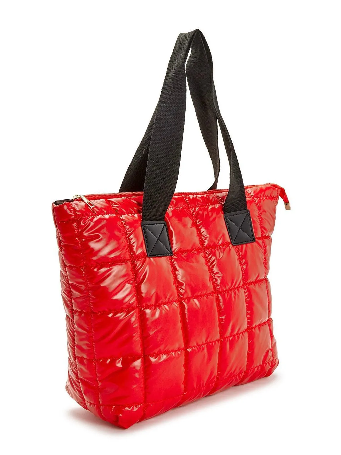 Metallic Puff Tote