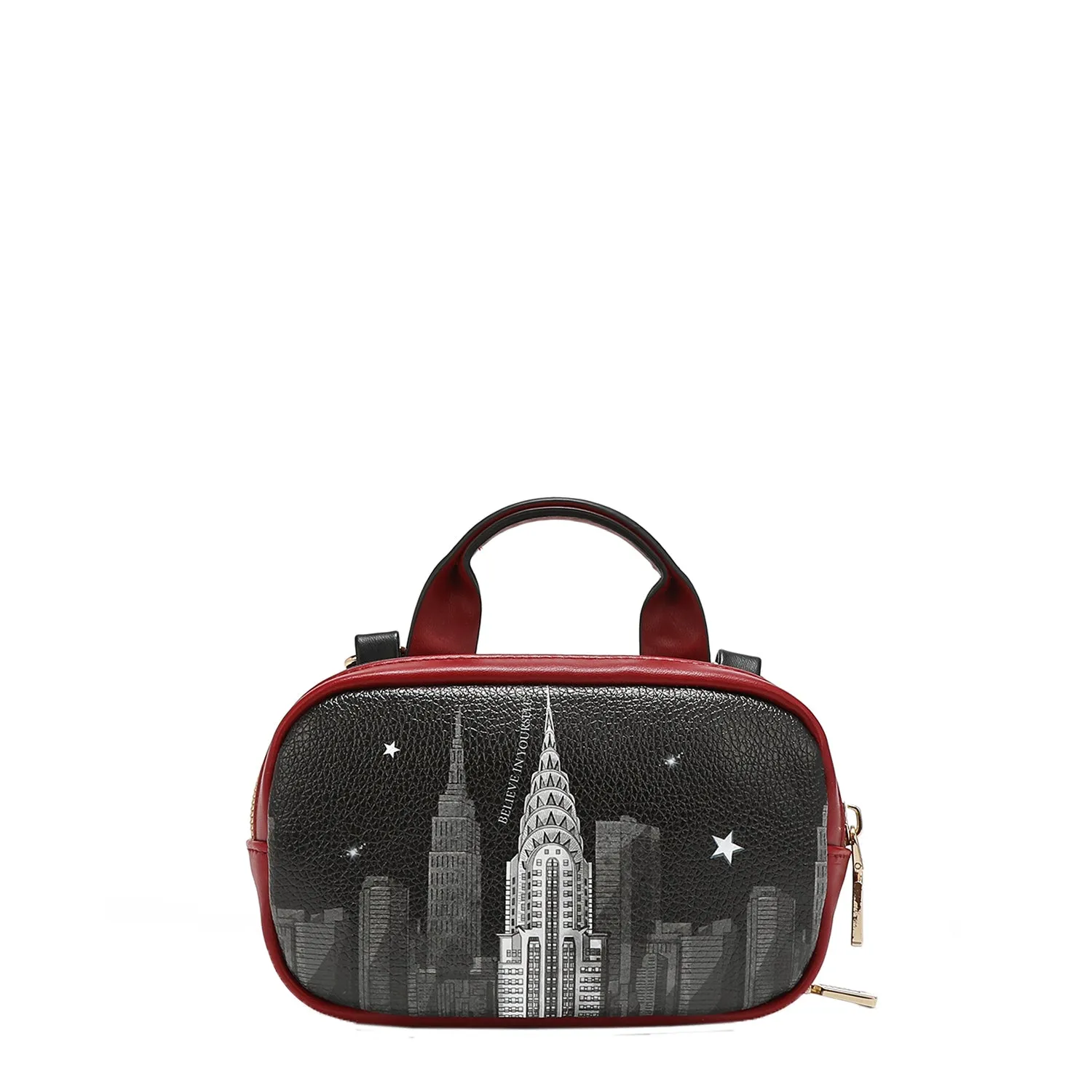 MINI BOSTON DOUBLE ZIP CROSSBODY