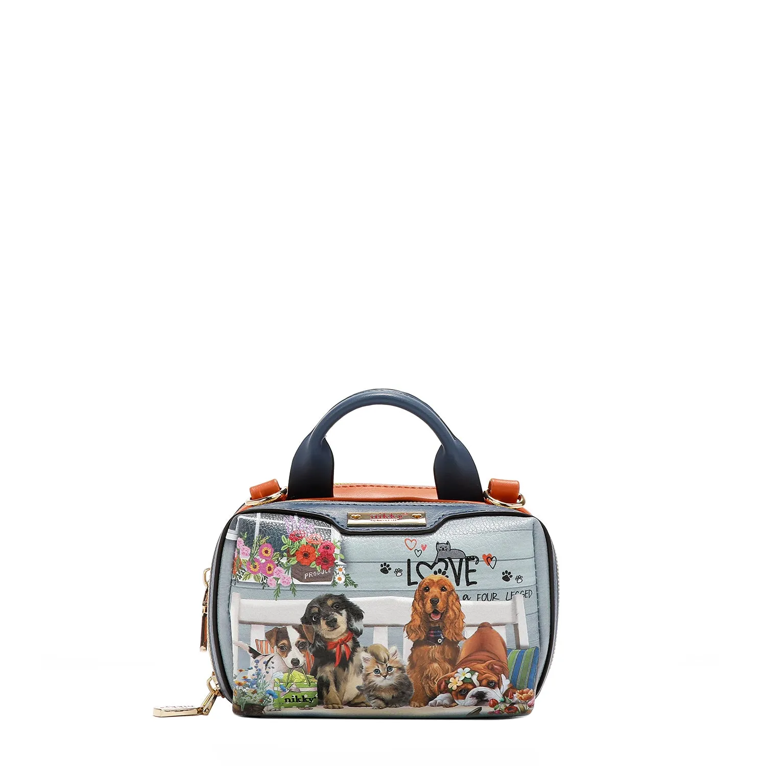 MINI BOSTON DOUBLE ZIP CROSSBODY