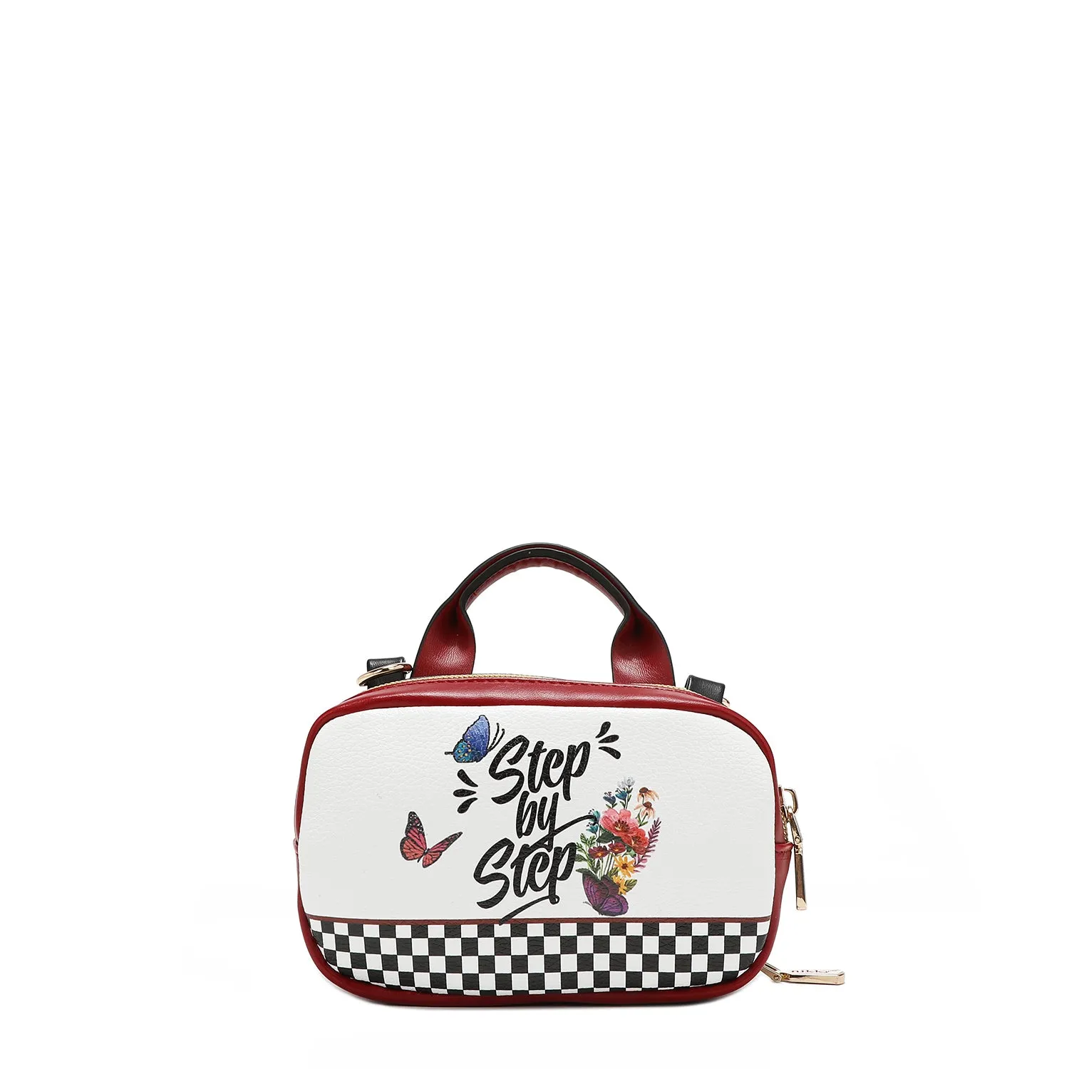 MINI BOSTON DOUBLE ZIP CROSSBODY