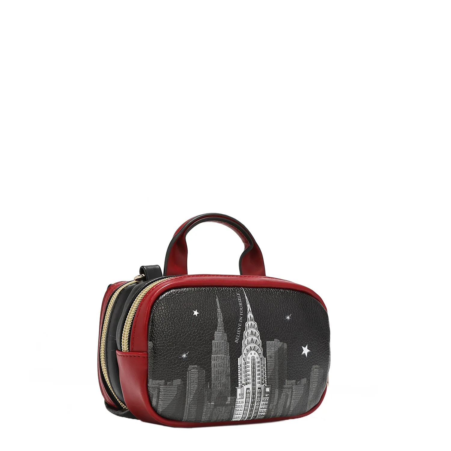 MINI BOSTON DOUBLE ZIP CROSSBODY