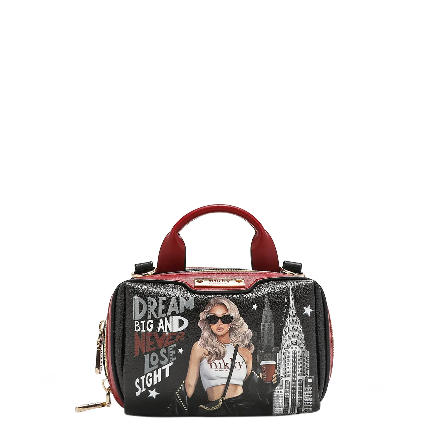 MINI BOSTON DOUBLE ZIP CROSSBODY
