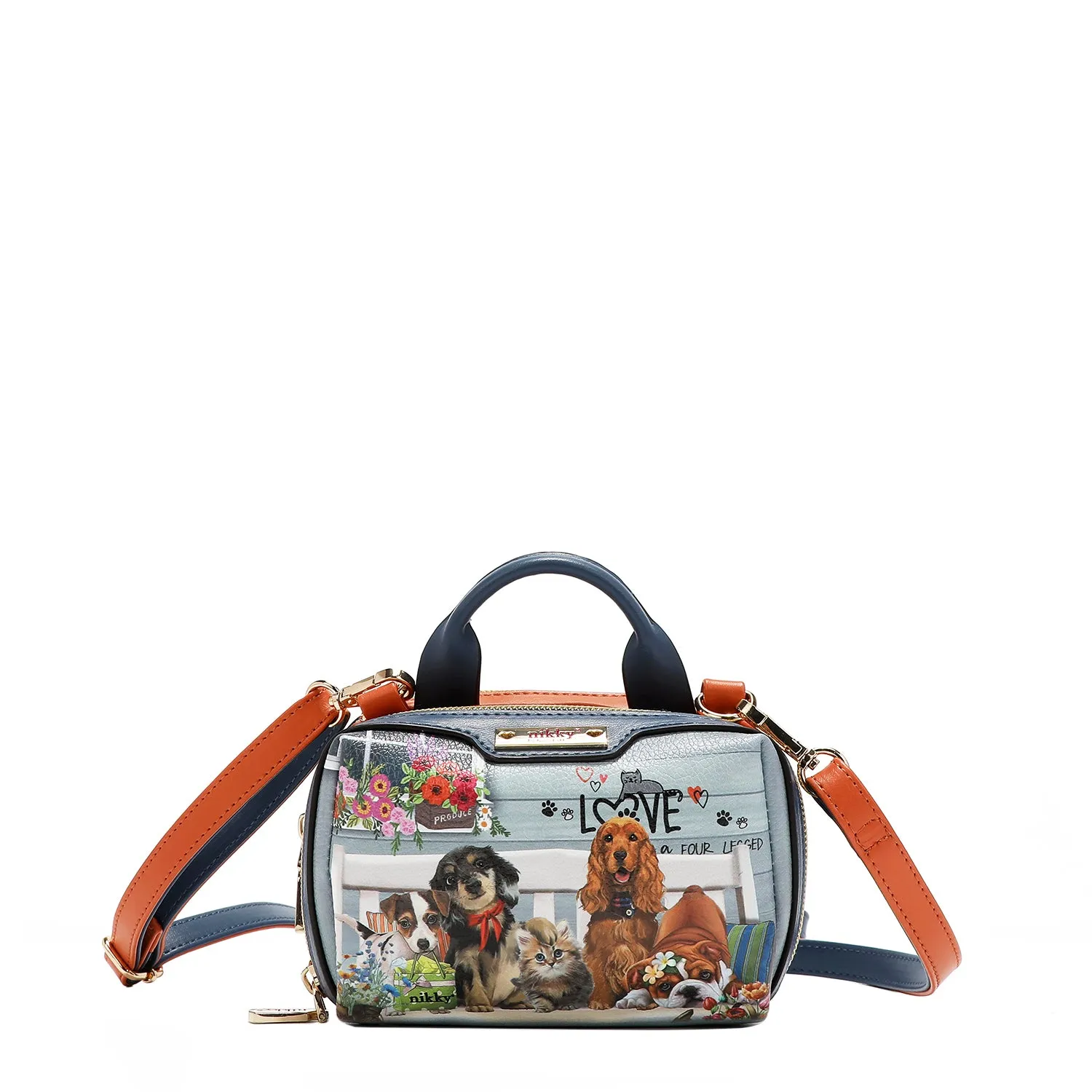 MINI BOSTON DOUBLE ZIP CROSSBODY