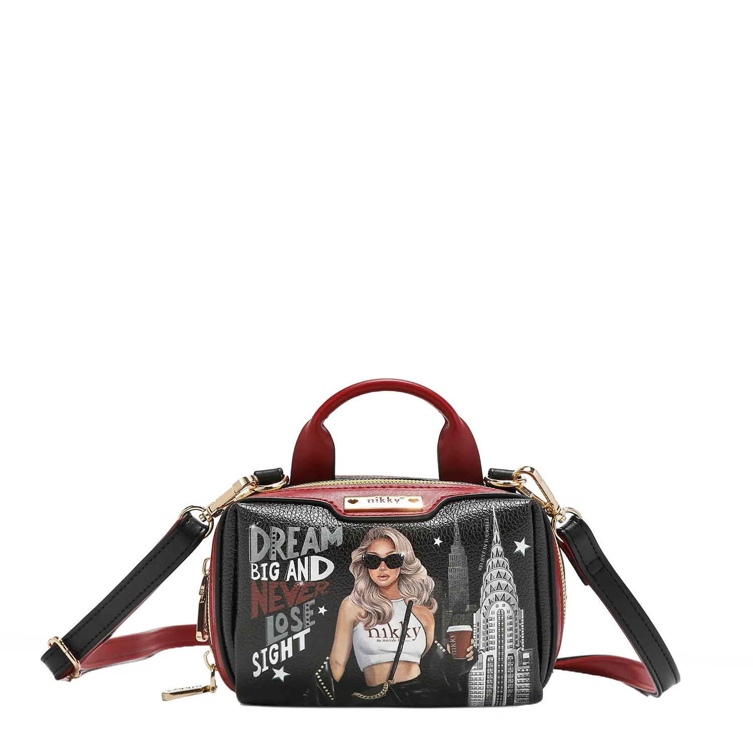 MINI BOSTON DOUBLE ZIP CROSSBODY