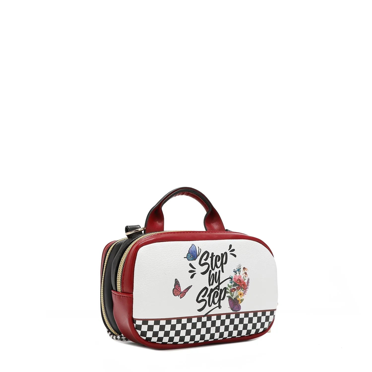 MINI BOSTON DOUBLE ZIP CROSSBODY