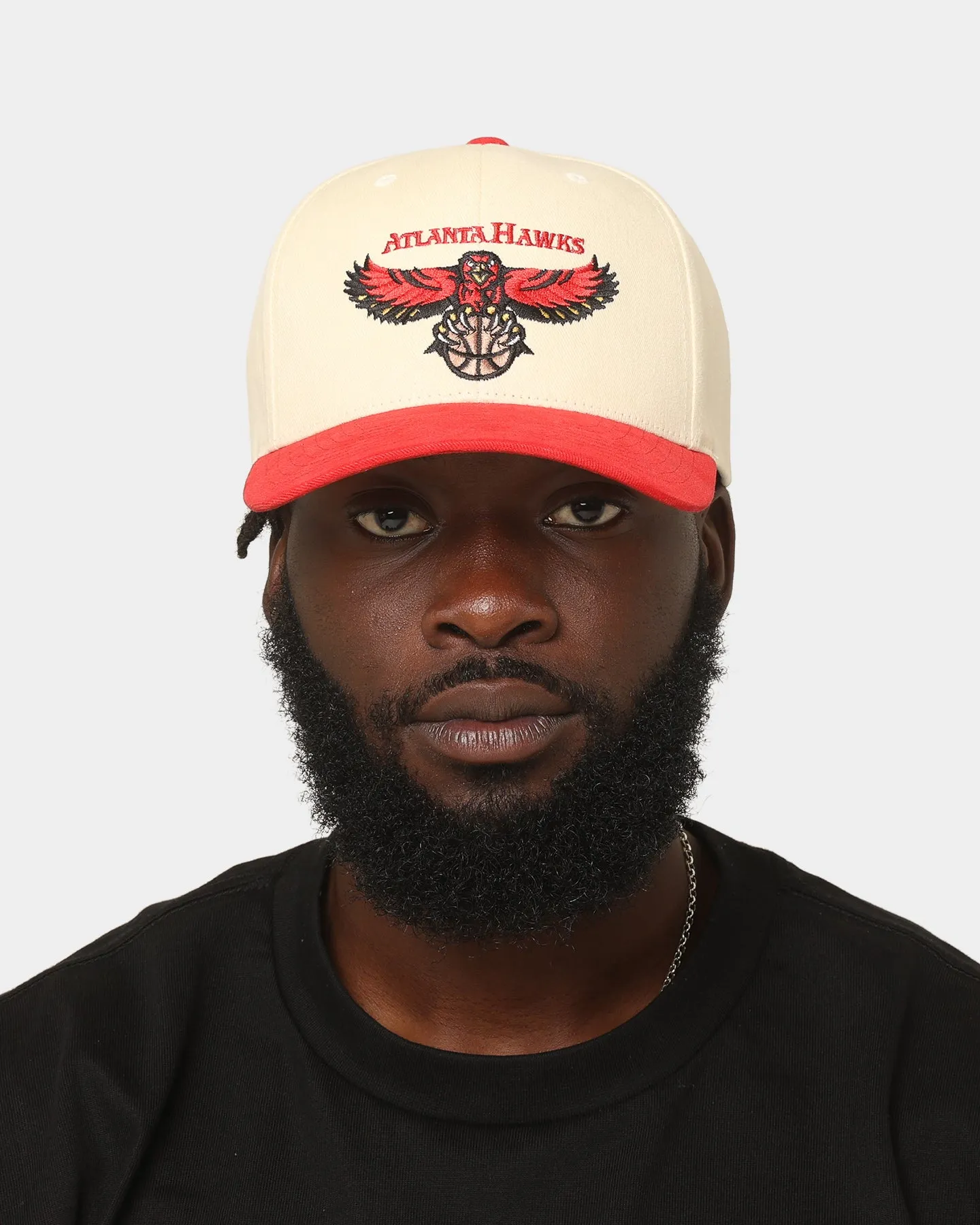 Mitchell & Ness Atlanta Hawks 'Vintage Cream' Pro Crown Snapback Cream