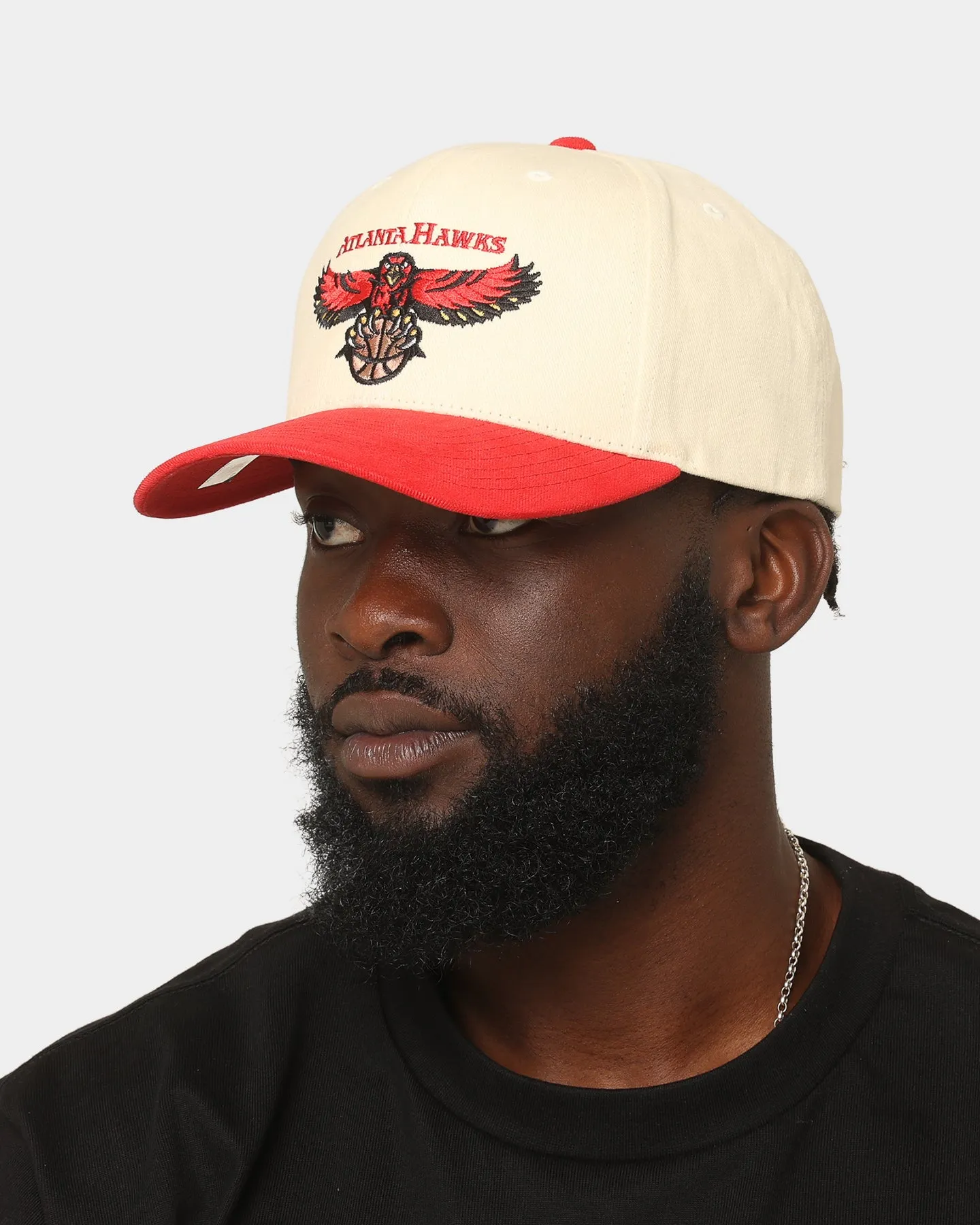 Mitchell & Ness Atlanta Hawks 'Vintage Cream' Pro Crown Snapback Cream