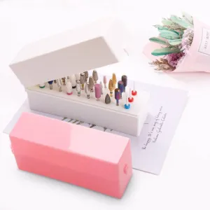 Nail Art Drill Storage Box Grinding Polish Head Bit Holder
