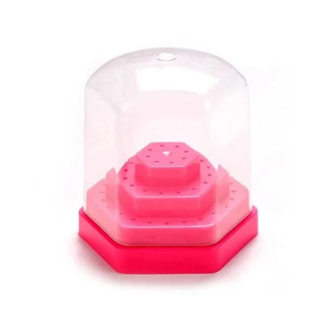 Nail Art Drill Storage Box Grinding Polish Head Bit Holder