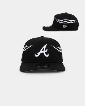 New Era Atlanta Braves 'Twisted Thorns' Golfer Pre-Curved Snapback Black