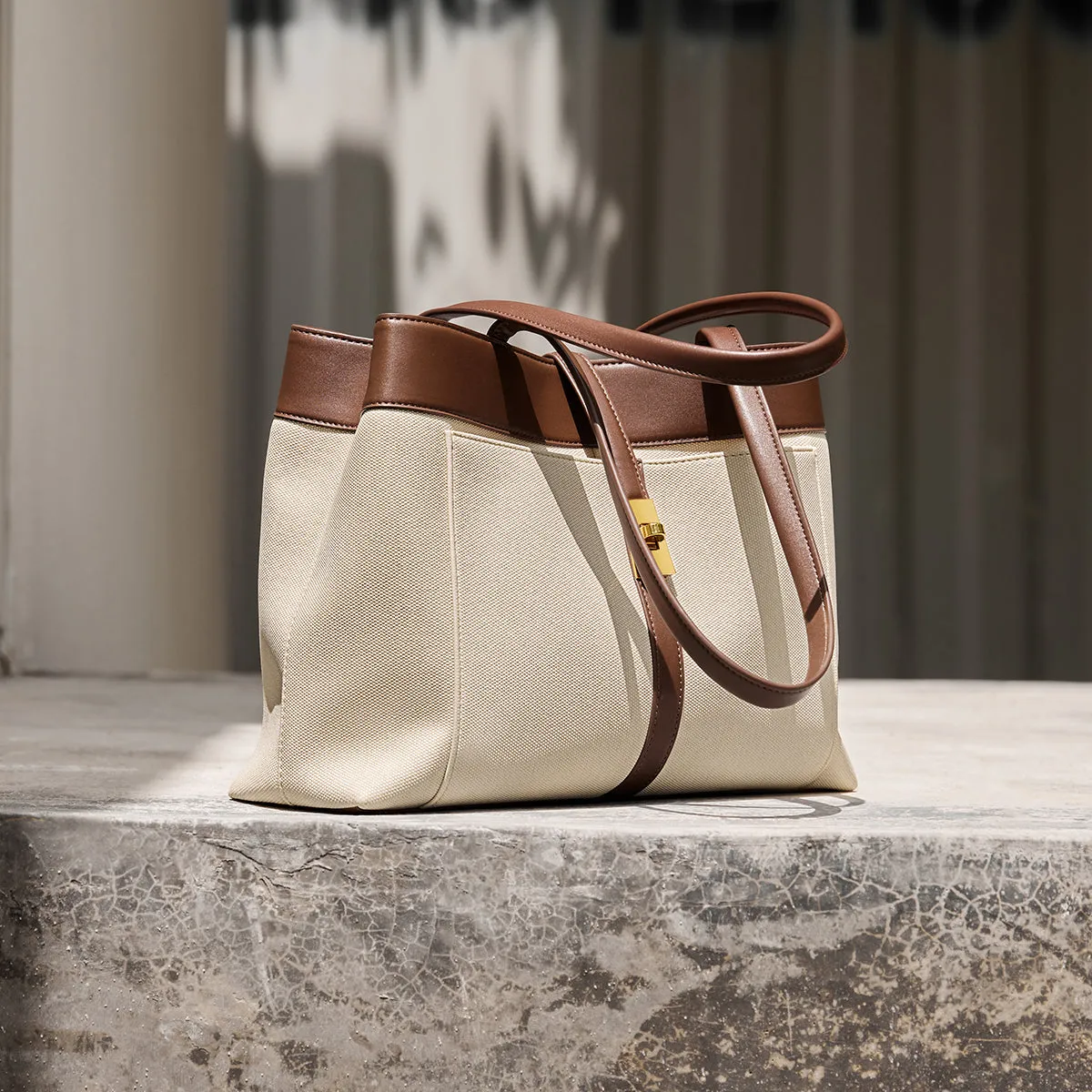 Oregon Metro Leather Buckle Strap Tote Bag