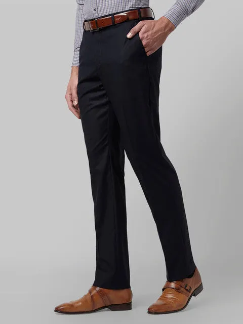 Park Avenue Men Blue Smart Fit Structured Trouser