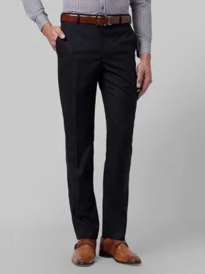 Park Avenue Men Blue Smart Fit Structured Trouser